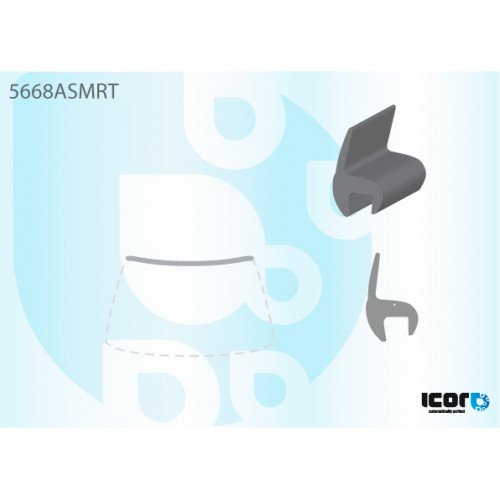 Молдинг скла гумовий AS00139759 на MITSUBISHI OUTLANDER I 2003-2009