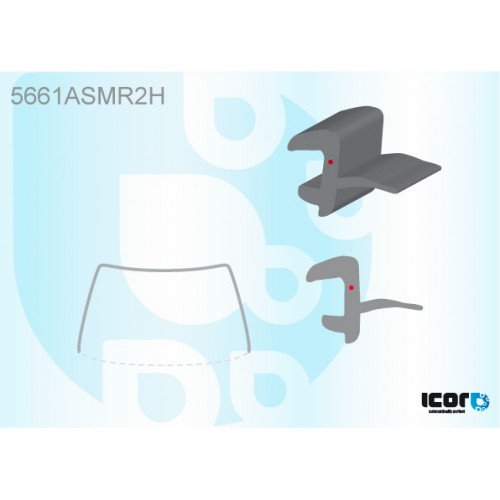 Молдинг стекла резиновый AS00139769 на MITSUBISHI PAJERO IV (V80 / V90) 2014-2021