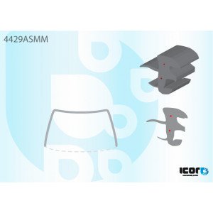 Молдинг скла гумовий AS00139836 на KIA CARNIVAL 2006-2013