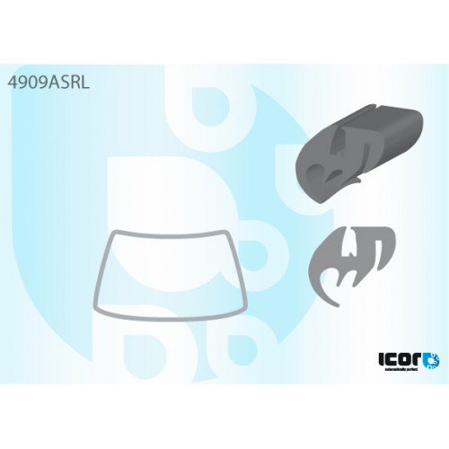 Молдинг стекла резиновый AS00140048 на MAN L2000 1994-2005