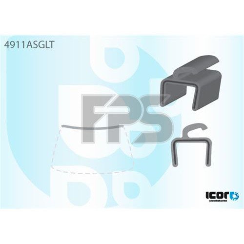 Молдинг стекла резиновый AS00140052 на MAN TGA/TGX 2000-2020