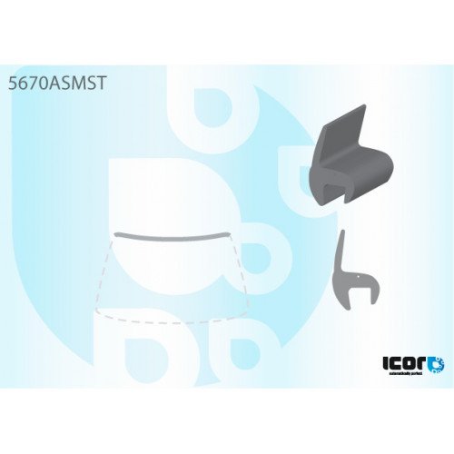 Молдинг скла гумовий AS00140165 на MITSUBISHI LANCER IX (CS) 2004-2008