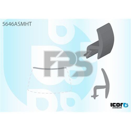 Молдинг скла гумовий AS08117566 на MITSUBISHI SPACE STAR 1998-2002