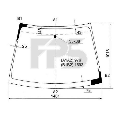 Стекло лобовое AS00140173 на MITSUBISHI COLT (Z30) 2004-2009