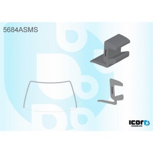 Молдинг скла гумовий AS00140182 на MITSUBISHI LANCER X 2007-2012