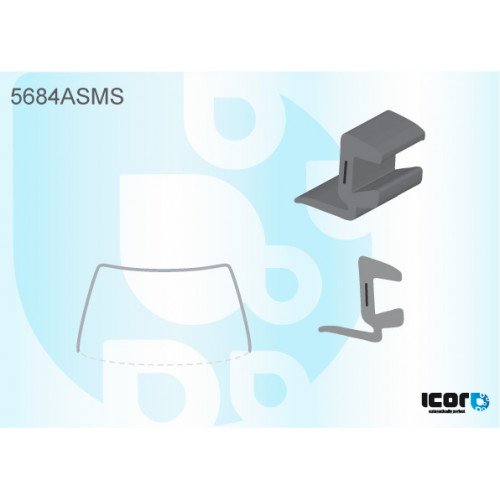 Молдинг стекла резиновый AS00140182 на MITSUBISHI LANCER X 2012-2015