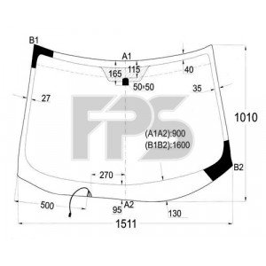Скло лобове з підігрівом AS00140188 на MITSUBISHI OUTLANDER II (XL) 2007-2012
