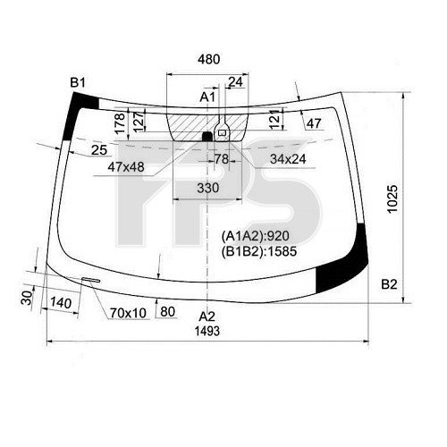 Лобове скло AS00140203 на PEUGEOT 4008 2012-2016