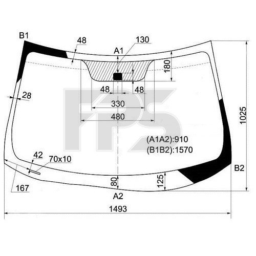 Лобове скло AS07358904 на CITROEN C4 AIRCROSS 2012-2017