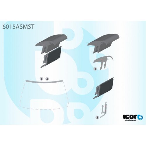 Молдинг стекла резиновый AS00140236 на NISSAN MAXIMA QX (A33) 2000-2006