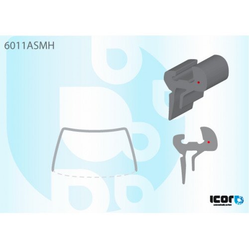 Молдинг стекла резиновый AS00140241 на NISSAN MICRA (K12) 2003-2010