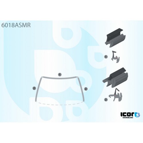 Молдинг скла гумовий AS00140257 на NISSAN X-TRAIL (T30) 2001-2007