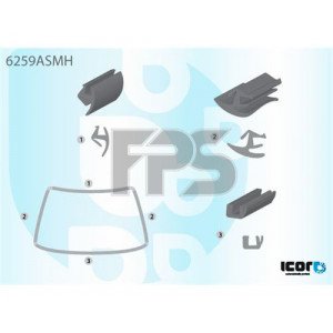 Молдинг скла гумовий AS00140296 на OPEL CORSA B 1993-2000