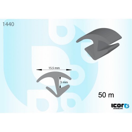 Молдинг стекла резиновый AS00140360 на OPEL KADETT E 1985-1991