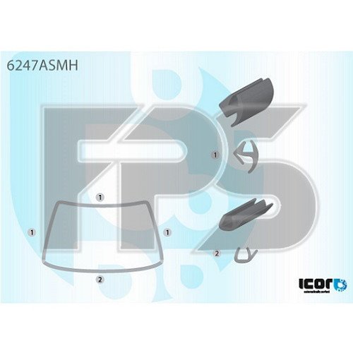 Молдинг скла гумовий AS00140361 на OPEL KADETT E 1985-1991