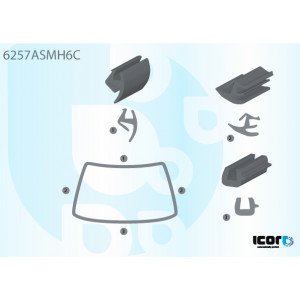 Молдинг стекла резиновый AS00140368 на OPEL ASTRA F 1991-1997