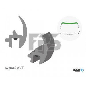 Молдинг скла гумовий AS00140417 на OPEL MERIVA 2003-2010