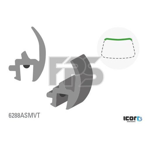 Молдинг скла гумовий AS00140417 на OPEL MERIVA 2003-2010