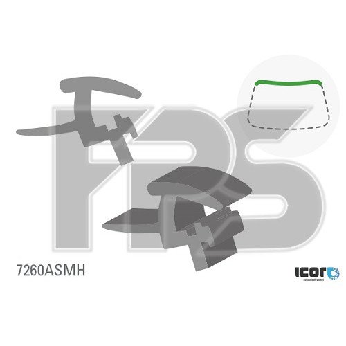 Молдинг стекла резиновый AS00140533 на RENAULT MEGANE (II) 2003-2008