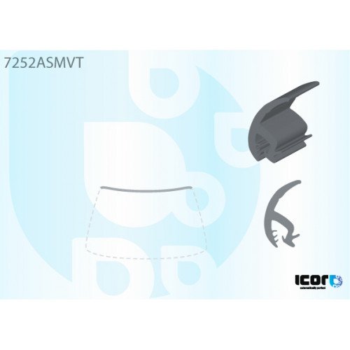 Молдинг стекла резиновый AS00140652 на OPEL VIVARO 2002-2007