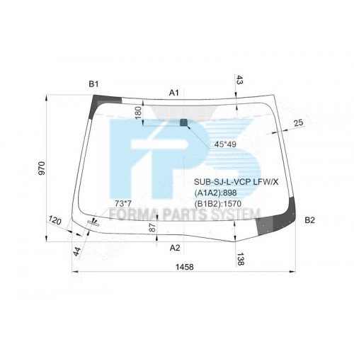 Стекло лобовое AS07359444 на SUBARU FORESTER (SJ) 2013-2018
