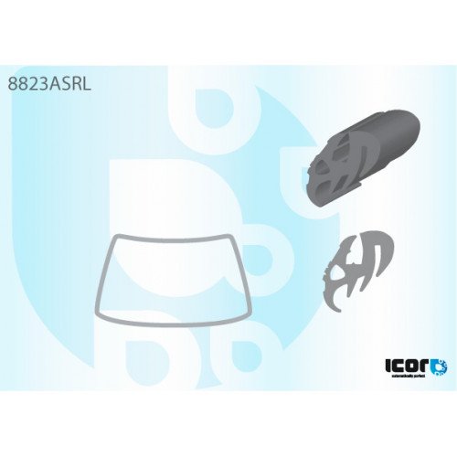 Молдинг стекла резиновый AS00141103 на VOLVO TRUCK FM 2001-2013