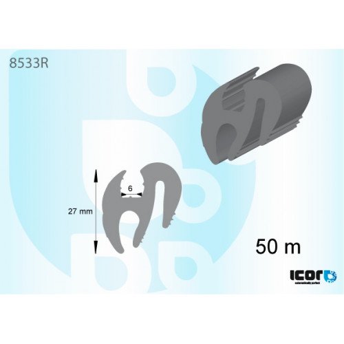 Молдинг скла гумовий AS00141450 на VOLKSWAGEN JETTA II 1984-1992