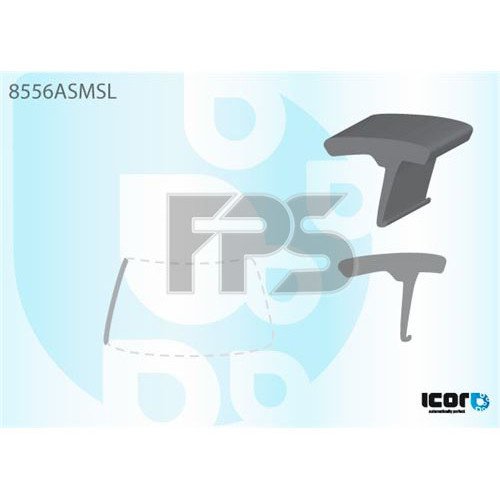 Молдинг скла гумовий AS00135559 на VOLKSWAGEN PASSAT (B5) 1997-2005