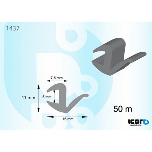 Молдинг стекла резиновый AS00141481 на VOLKSWAGEN T4 1990-2003