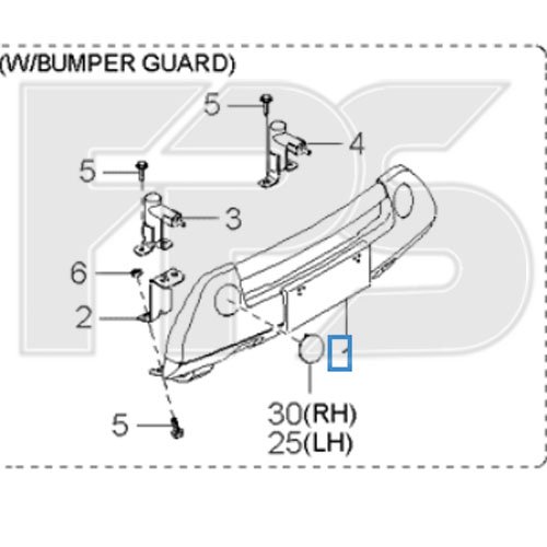 Полоска пластиковая AS07359964 на KIA SORENTO 2002-2006