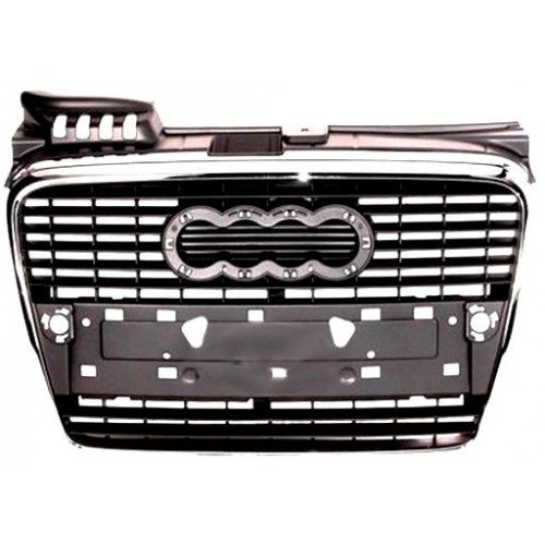 Решетка Хром. /Черн. AS07325337 на AUDI A4 (B7) 2005-2008