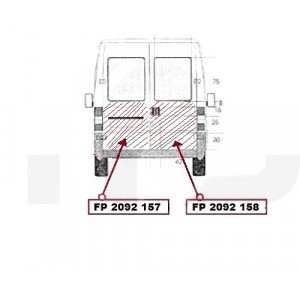 Рем. Частина Двері Зад. Прав. Нижній. Велика AS00063430 на FIAT DUCATO 1994-2001