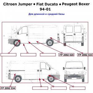 Рем. Частина Бока Зад. Лев. = Прав. AS07336153 на FIAT DUCATO 1994-2001