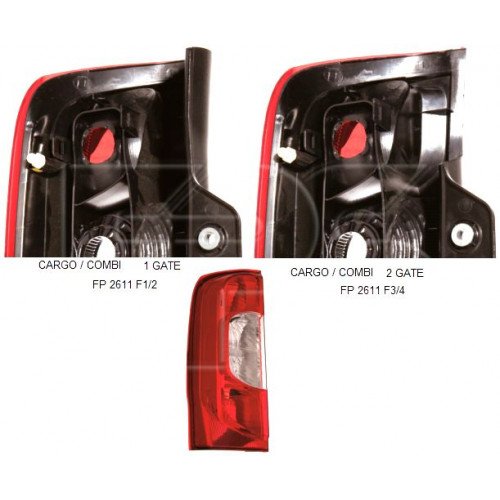 Фонарь Задний Правый 2 Door AS07314521 на FIAT QUBO 2008-2017