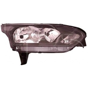 Фара Ліва Чорний. Відбивач H7/H15/Pwy24W/W5W AS00045964 на FORD TRANSIT CONNECT / TOURNEO 2013-