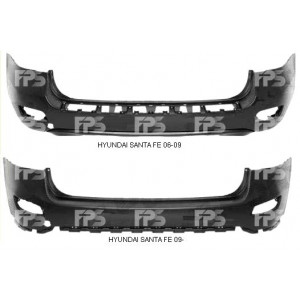 Бампер Задній Без Отворів Під Парктронік AS00046461 на HYUNDAI SANTA FE II 2006-2009