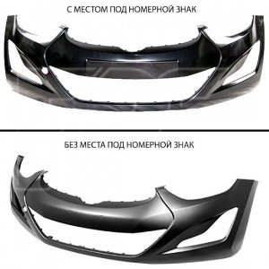 Бампер Передний Черный Под Покрас. AS07327867 на HYUNDAI ELANTRA (MD) 2014-2016