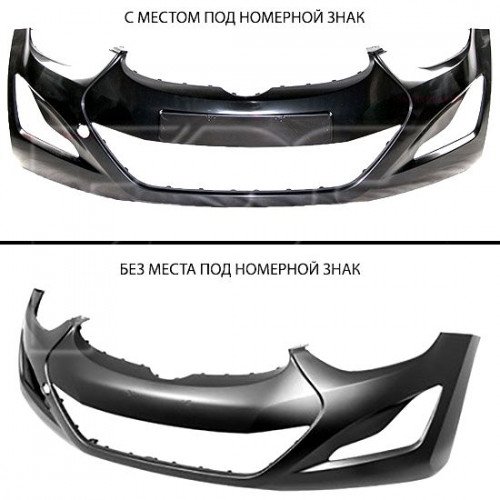 Бампер Передний Черный Под Покрас. AS07327867 на HYUNDAI ELANTRA (MD) 2014-2016