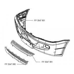 Бампер передній з отворами під протитуманки. AS07319273 на MERCEDES SPRINTER 2006-2013