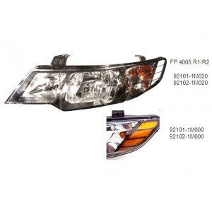 Фара Правая H7 + H1 Мех./Эл. Белый Отражатель AS07330591 на KIA CERATO 2009-2012