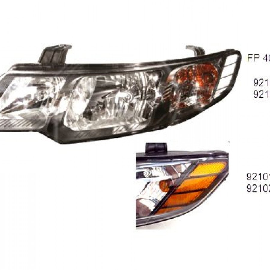 Фара Левая H7 + H1 Мех./Эл. Белый Отражатель AS00047142 на KIA CERATO 2009-2012