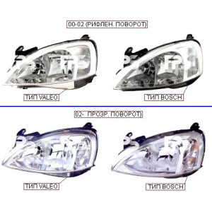 Фара Правая Эл. 02- (Тип Valeo) AS07312358 на OPEL CORSA C 2001-2003