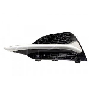 Решетка В Бампере Прав. Черн. Глянец +Молдинг Серый Металлик AS00064099 на NISSAN QASHQAI 2017-