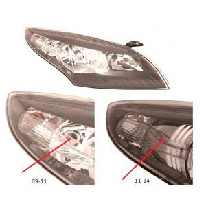 Фара Права Ел. 11-Черн. H7, H7, Py21W, W5W AS00048578 на RENAULT MEGANE (III) 2009-2016