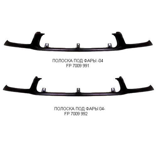 Смужка під фарою AS07300593 на TOYOTA RAV4 2001-2006