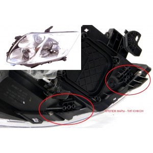 Фара Правая Эл. Hb3+H11 Без Корректора. Крепеж -Ichikoh AS07321029 на TOYOTA AURIS 2007-2009