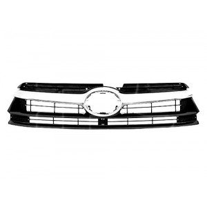 Решетка Радиатора Верхняя Черн. Глянец С Хром Молдингом AS07321087 на TOYOTA HIGHLANDER 2013-2016