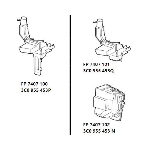 Бачок Омывателя Для А/М С Фарами Галоген (Одиночный Бачок) AS00049759 на VOLKSWAGEN PASSAT (B6) 2005-2010