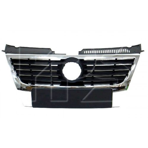 Решетка Радиатора -Отв. Парктроник Черн. Ребра AS07301154 на VOLKSWAGEN PASSAT (B6) 2005-2010