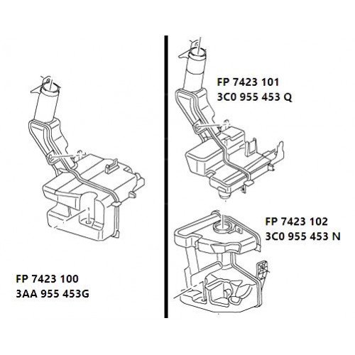 Бачок Омывателя Для А/М С Фарами Ксенон (Двойной Бачок - Верхний) AS07335673 на VOLKSWAGEN PASSAT EUR (B7) 2011-2015